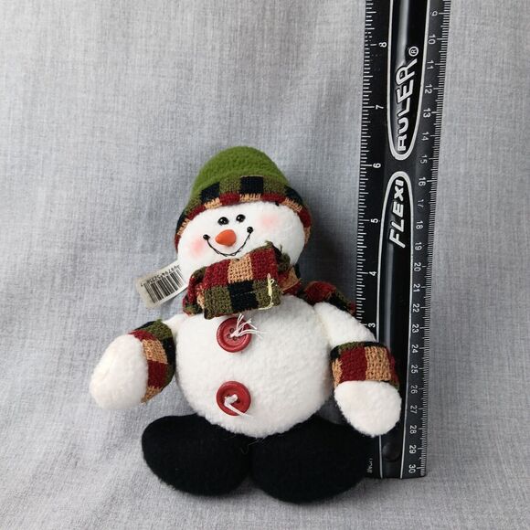 Mountain View Christmas Ornaments Decor Rustic Country Stuffed Santa Snowman - Picture 8 of 10